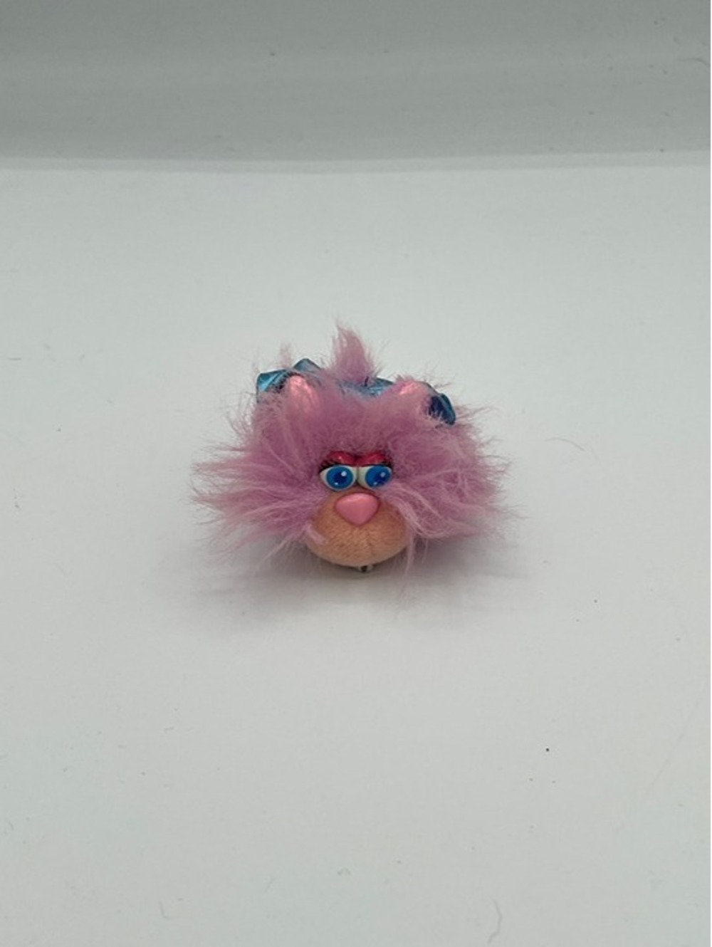 Vintage 1986 Hasbro Wearimal Furry Pom Hair Clip Pastel Pink Blue Bow